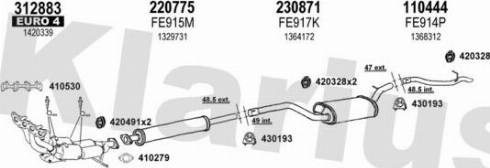 Klarius 362453E - Система випуску ОГ autocars.com.ua