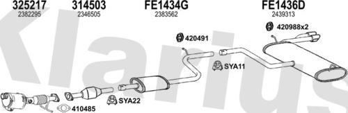 Klarius 362519U - Система випуску ОГ autocars.com.ua