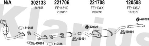 Klarius 362523E - Система випуску ОГ autocars.com.ua