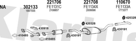 Klarius 362526E - Система випуску ОГ autocars.com.ua