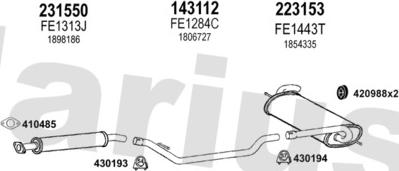 Klarius 362581E - Система випуску ОГ autocars.com.ua