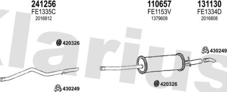 Klarius 362582E - Система випуску ОГ autocars.com.ua