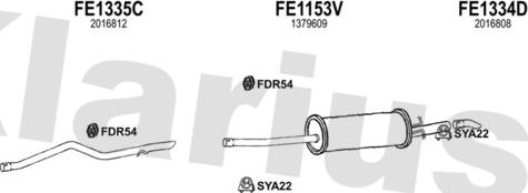 Klarius 362582U - Система випуску ОГ autocars.com.ua