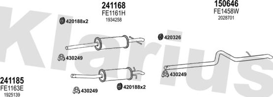 Klarius 362583E - Система випуску ОГ autocars.com.ua