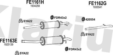 Klarius 362638U - Система випуску ОГ autocars.com.ua