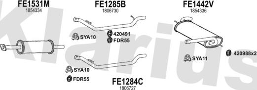 Klarius 362916U - Система випуску ОГ autocars.com.ua