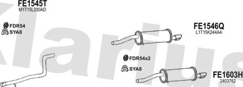 Klarius 362952U - Система випуску ОГ autocars.com.ua