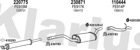 Klarius 363340E - Система випуску ОГ autocars.com.ua