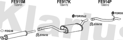 Klarius 363340U - Система випуску ОГ autocars.com.ua