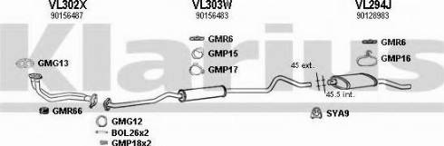 Klarius 390054U - Система випуску ОГ autocars.com.ua