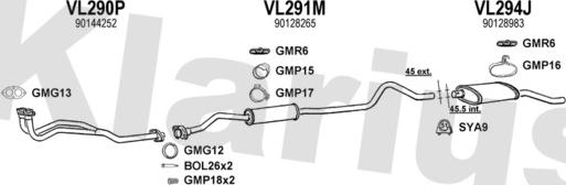 Klarius 390055U - Система випуску ОГ autocars.com.ua