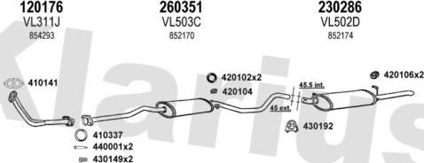 Klarius 390090E - Система випуску ОГ autocars.com.ua