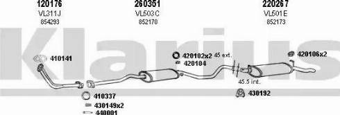 Klarius 390092E - Система випуску ОГ autocars.com.ua