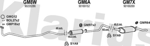 Klarius 390157U - Система випуску ОГ autocars.com.ua