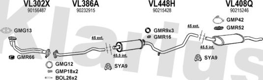 Klarius 390247U - Система випуску ОГ autocars.com.ua