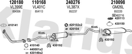 Klarius 390262E - Система випуску ОГ autocars.com.ua