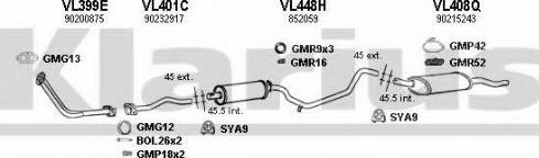 Klarius 390268U - Система випуску ОГ autocars.com.ua