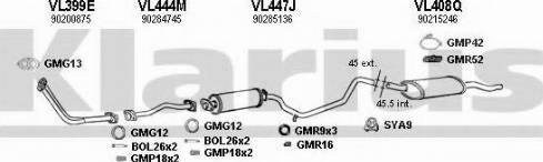 Klarius 390290U - Система випуску ОГ autocars.com.ua