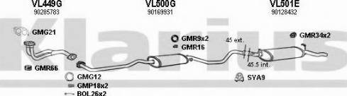 Klarius 390293U - Система випуску ОГ autocars.com.ua