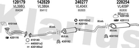 Klarius 390305E - Система випуску ОГ autocars.com.ua