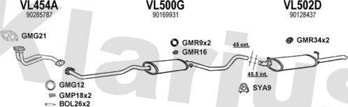 Klarius 390307U - Система випуску ОГ autocars.com.ua