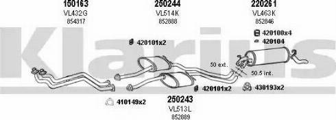 Klarius 390313E - Система випуску ОГ autocars.com.ua