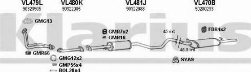 Klarius 390326U - Система випуску ОГ autocars.com.ua