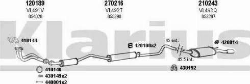 Klarius 390338E - Система випуску ОГ autocars.com.ua