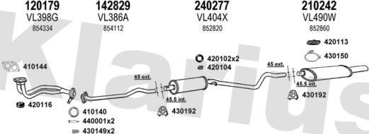 Klarius 390339E - Система випуску ОГ autocars.com.ua