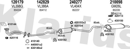 Klarius 390350E - Система випуску ОГ autocars.com.ua