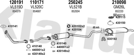 Klarius 390353E - Система випуску ОГ autocars.com.ua