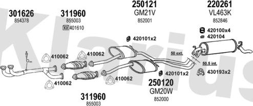 Klarius 390403E - Система випуску ОГ autocars.com.ua