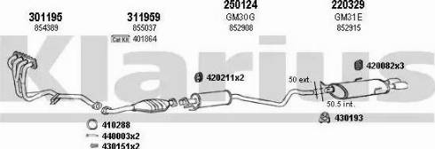 Klarius 390413E - Система випуску ОГ autocars.com.ua