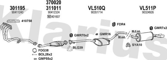 Klarius 390426U - Система випуску ОГ autocars.com.ua