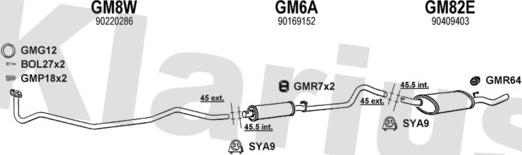 Klarius 390447U - Система випуску ОГ autocars.com.ua