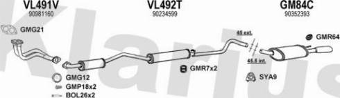 Klarius 390451U - Система випуску ОГ autocars.com.ua