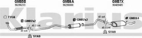 Klarius 390452U - Система випуску ОГ autocars.com.ua
