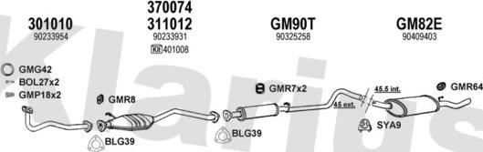 Klarius 390458U - Система випуску ОГ autocars.com.ua
