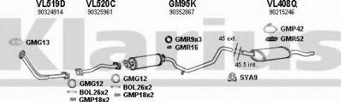 Klarius 390471U - Система випуску ОГ autocars.com.ua