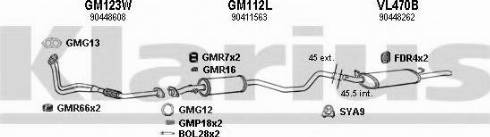 Klarius 390492U - Система випуску ОГ autocars.com.ua