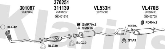 Klarius 390495U - Система випуску ОГ autocars.com.ua