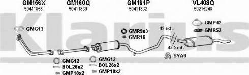 Klarius 390543U - Система випуску ОГ autocars.com.ua