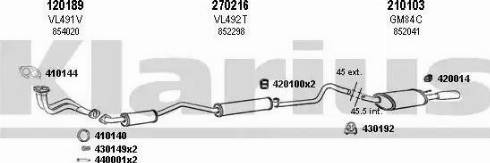 Klarius 390571E - Система випуску ОГ autocars.com.ua