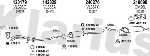 Klarius 390593E - Система випуску ОГ autocars.com.ua