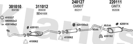 Klarius 390648E - Система випуску ОГ autocars.com.ua