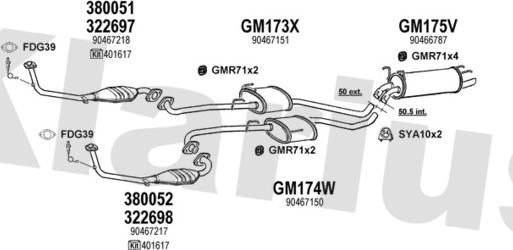 Klarius 390663U - Система випуску ОГ autocars.com.ua