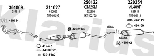 Klarius 390678E - Система випуску ОГ autocars.com.ua