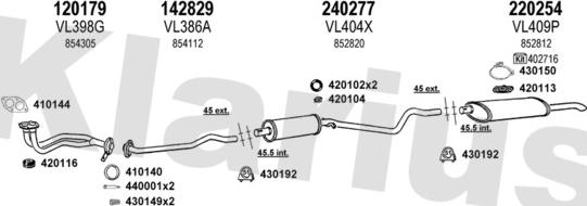 Klarius 390688E - Система випуску ОГ autocars.com.ua