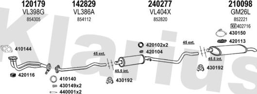 Klarius 390689E - Система випуску ОГ autocars.com.ua
