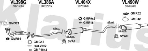 Klarius 390699U - Система випуску ОГ autocars.com.ua